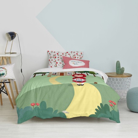 Parure de couette HappyFriday Mr Fox Red riding hood Multicouleur Lit