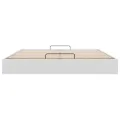 Cadre de lit ottoman sans matelas blanc 160x200 cm similicuir