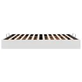 Cadre de lit ottoman sans matelas blanc 160x200 cm similicuir