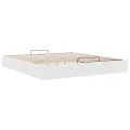 Cadre de lit ottoman sans matelas blanc 160x200 cm similicuir