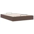 Cadre de lit ottoman sans matelas marron 140x200 cm similicuir