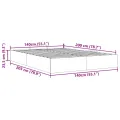 Cadre de lit ottoman sans matelas marron 140x200 cm similicuir