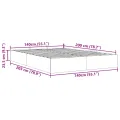 Cadre de lit ottoman sans matelas noir 140x200 cm similicuir