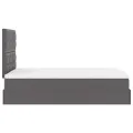  Cadre de lit ottoman avec matelas gris 120x200 cm similicuir