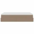  Cadre de lit ottoman et matelas cappuccino 120x200cm similicuir