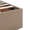  Cadre de lit ottoman et matelas cappuccino 120x200cm similicuir