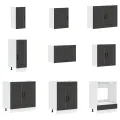 Ensemble d'armoires de cuisine 14 pcs Porto bois d'ingénierie