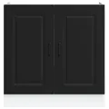 Meuble bas pour évier Kalmar noir 80x46x81,5 cm bois ingénierie