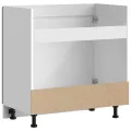 Meuble bas pour évier Kalmar noir 80x46x81,5 cm bois ingénierie