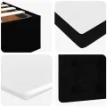 Cadre de lit ottoman avec matelas noir 120x200cm tissu
