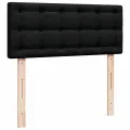 Cadre de lit ottoman avec matelas noir 120x200cm tissu