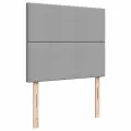 Cadre de lit ottoman et matelas gris clair 120x200 cm tissu