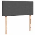 Lit ottoman avec matelas gris foncé 120x200 cm tissu