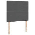 Cadre de lit ottoman avec matelas gris foncé 120x200cm tissu