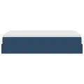 Cadre de lit ottoman avec matelas bleu 120x200 cm tissu
