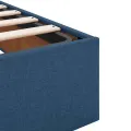 Cadre de lit ottoman avec matelas bleu 120x200 cm tissu