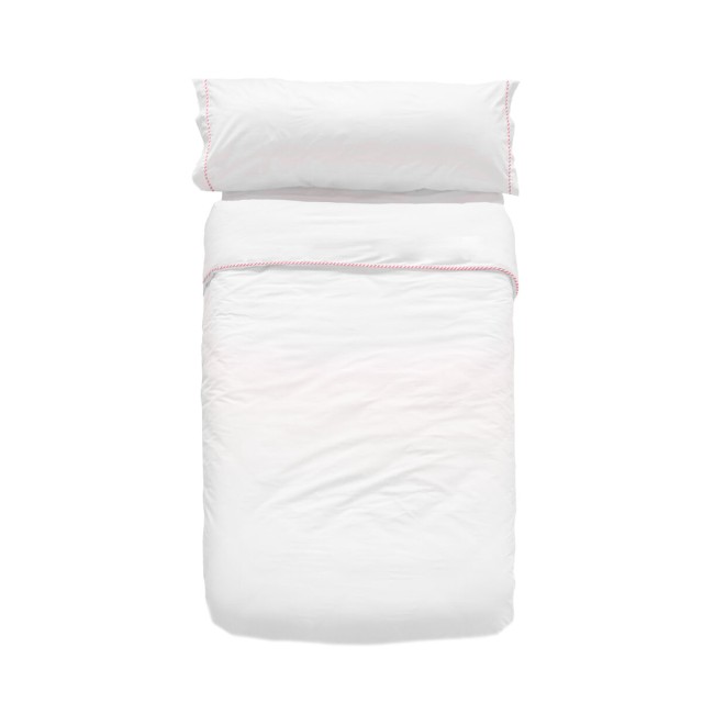 Juego de funda nórdica HappyFriday Basic Kids Rosa Cama de 80/90 2 Pi