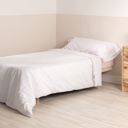 Dekbedovertrek set HappyFriday Basic Kids Roze Bed van 80/90 2 Onderde 2