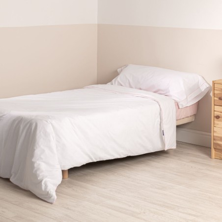 Juego de funda nórdica HappyFriday Basic Kids Rosa Cama de 80/90 2 Pi