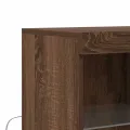 Buffet chêne marron 81x37x100 cm bois d'ingénierie