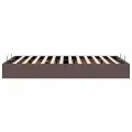 Cadre de lit ottoman sans matelas marron foncé 120x200 cm tissu