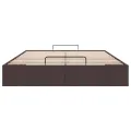 Cadre de lit ottoman sans matelas marron foncé 140x190 cm tissu