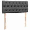 Cadre de lit ottoman avec matelas gris foncé 120x190 cm tissu