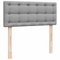 Cadre de lit ottoman avec matelas gris clair 120x190 cm tissu