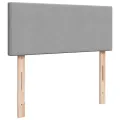 Cadre de lit ottoman avec matelas gris clair 120x190 cm tissu