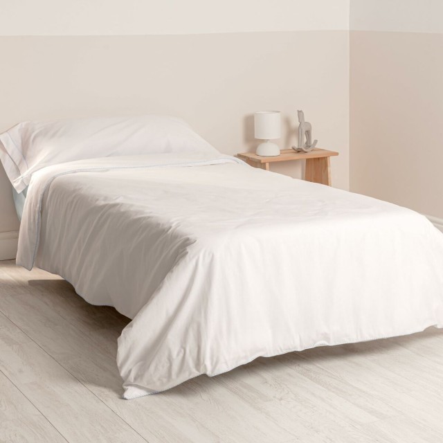 Juego de funda nórdica HappyFriday Basic Kids Azul Cama de 80 2 Pieza