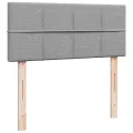 Cadre de lit ottoman avec matelas gris clair 120x190 cm tissu