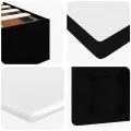 Cadre de lit ottoman avec matelas noir 120x190 cm tissu