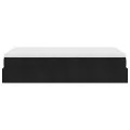 Cadre de lit ottoman avec matelas noir 120x190 cm tissu