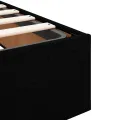 Cadre de lit ottoman avec matelas noir 120x190 cm tissu
