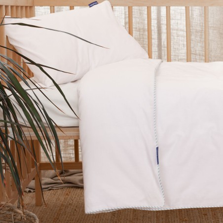 Dekbedovertrek set HappyFriday Basic Kids Blauw Wieg voor baby's 2 Ond