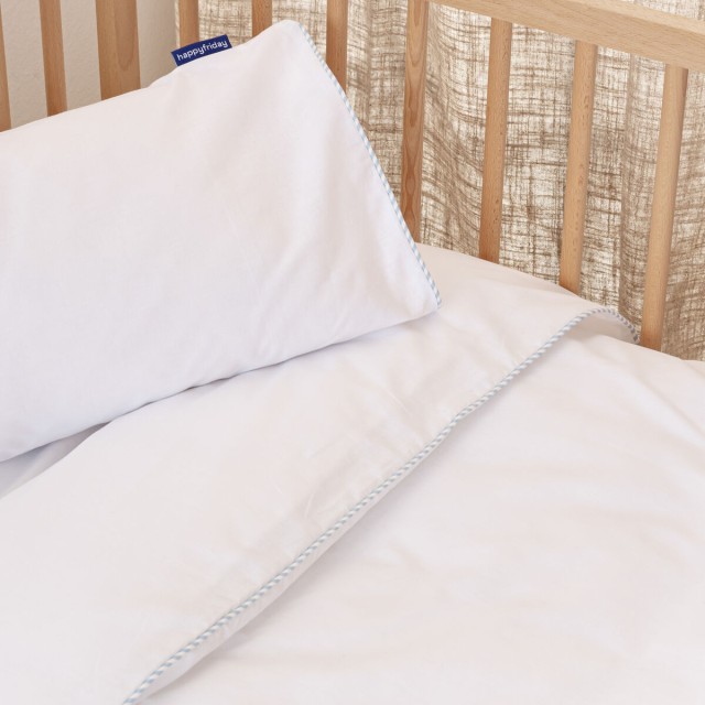 Juego de funda nórdica HappyFriday Basic Kids Azul Cuna de Bebé 2 Pi