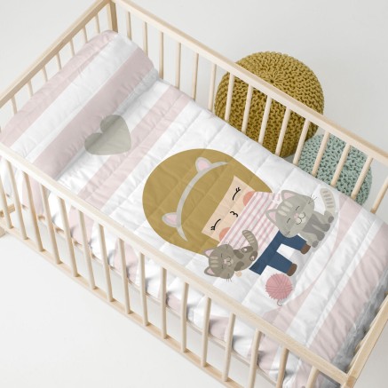 Colcha HappyFriday HAPPYNOIS Multicolor 100 x 130 cm Cuna de Bebé 2