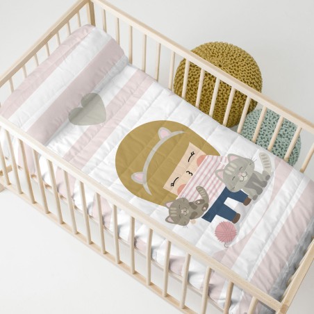 Bedspread (quilt) HappyFriday HAPPYNOIS Multicolour 100 x 130 cm Baby