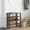 Étagère à chaussures chêne marron 61x32x70 cm bois d'ingénierie