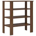 Étagère à chaussures chêne marron 61x32x70 cm bois d'ingénierie