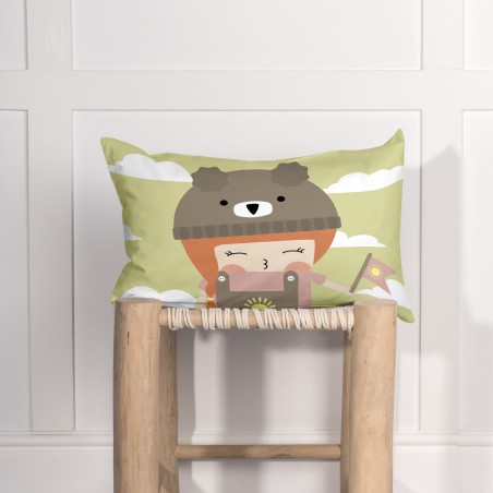 Housse de coussin HappyFriday Camping Multicouleur 50 x 30 cm