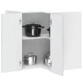 Armoire murale d'angle de cuisine Kalmar gris béton