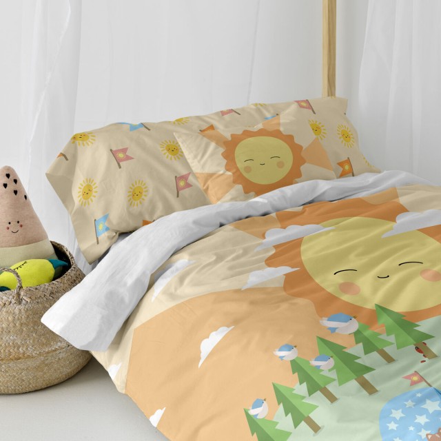 Bettbezug-Set HappyFriday Happynois Camping Bunt Einzelmatratze 2 Stü