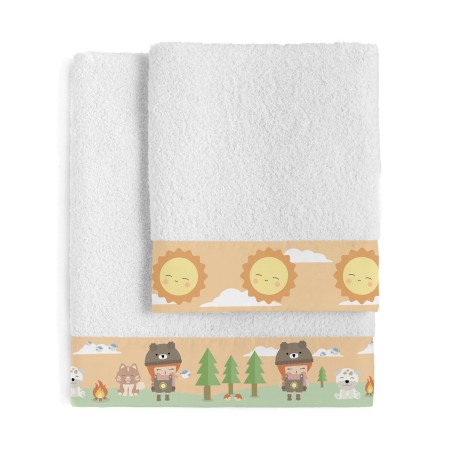 Ensemble de serviettes de toilette HappyFriday Happynois Camping Multi