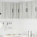 Armoire murale d'angle de cuisine Kalmar sonoma gris