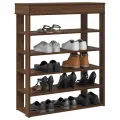 Étagère à chaussures chêne marron 80x30x98 cm bois d'ingénierie