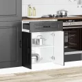 Armoire de cuisine Kalmar noir bois d'ingénierie