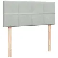 Cadre de lit ottoman avec matelas gris clair 120x190 cm velours