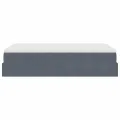 Cadre de lit ottoman avec matelas gris foncé 120x190 cm velours