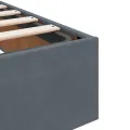 Cadre de lit ottoman avec matelas gris foncé 120x190 cm velours